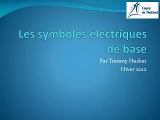 les symboles lectriques de base