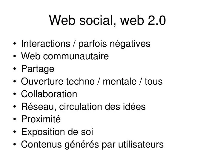 web social web 2 0