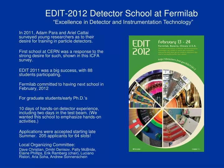 edit 2012 detector school at fermilab