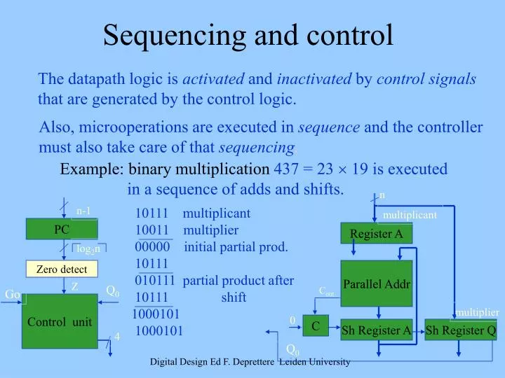 sequencing and control