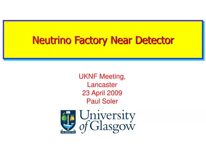 neutrino factory near detector