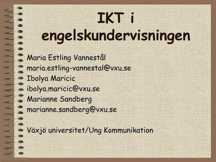 ikt i engelskundervisningen