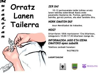 orratz lanen tailerra
