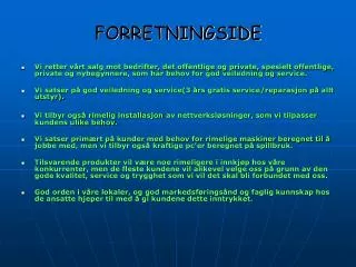 forretningside
