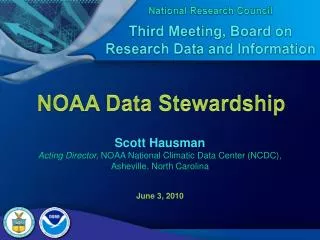 NOAA Data Stewardship