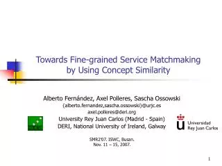 Towards Fine-grained Service Matchmaking by Using Concept Similarity