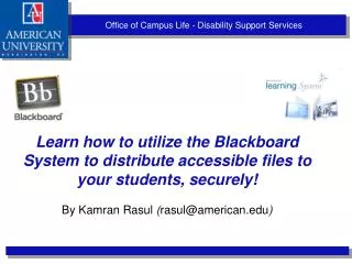 Office of Campus Life - Disability Support Services