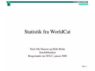 statistik fra worldcat