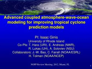 NOPP Review Meeting, 2012, Miami, FL