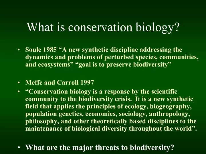 what is conservation biology