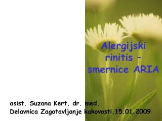 alergijski rinitis smernice aria