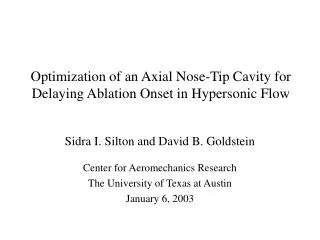 Optimization of an Axial Nose-Tip Cavity for Delaying Ablation Onset in Hypersonic Flow