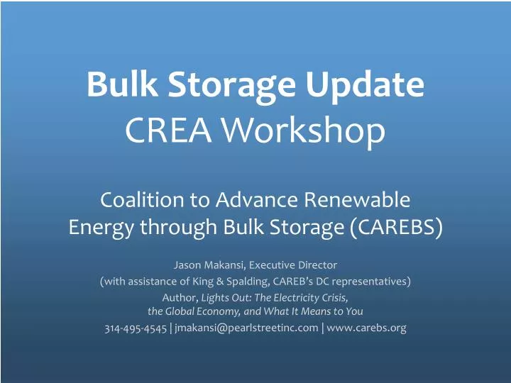 bulk storage update crea workshop