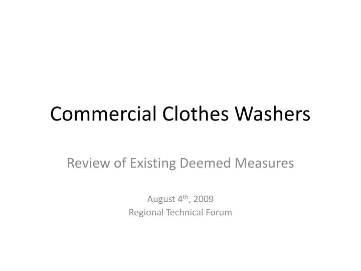 commercial clothes washers