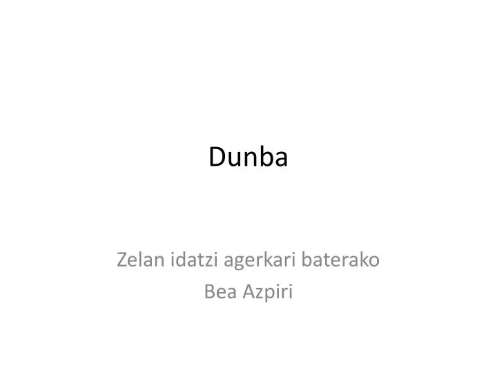 dunba