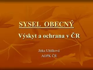 sysel obecn