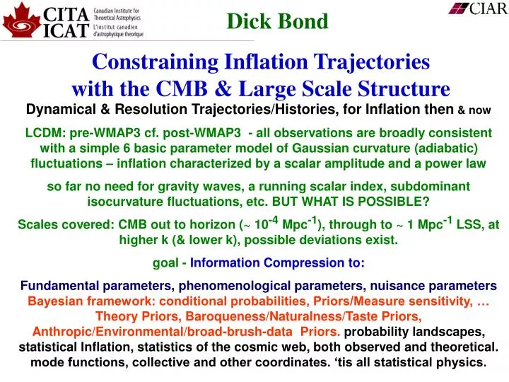 constraining inflation trajectories with the cmb large scale structure