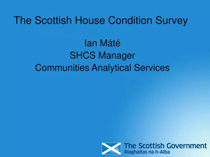 the scottish house condition survey