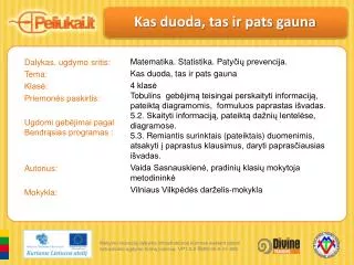 kas duoda tas ir pats gauna