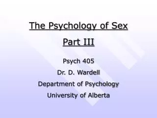 Part lll Personal Relationships and Development &amp; Clinical Observations