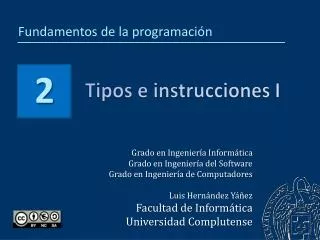 tipos e instrucciones i