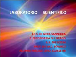laboratorio scientifico