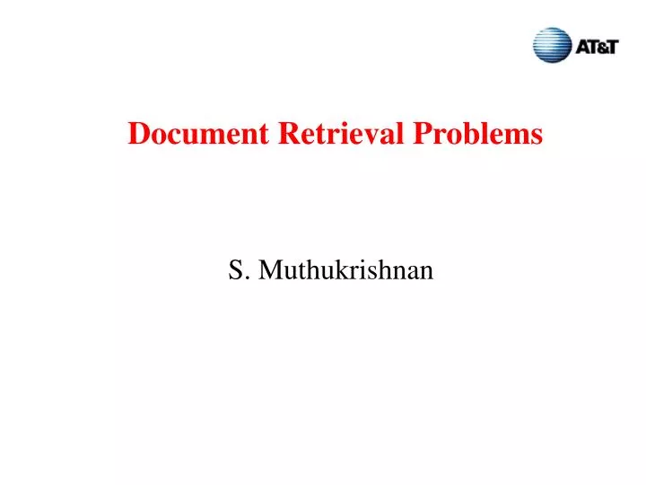 document retrieval problems