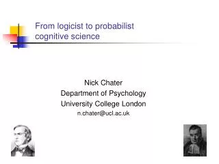 From logicist to probabilist cognitive science