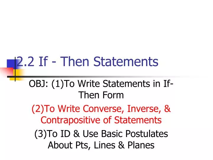 2 2 if then statements
