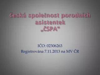 esk spole nost porodn ch asistentek spa