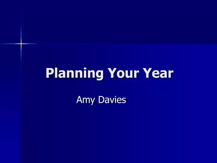 planning your year