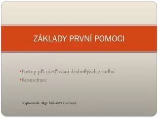 z klady prvn pomoci
