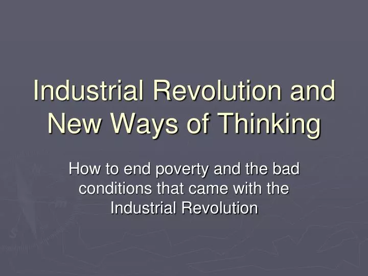 industrial revolution and new ways of thinking