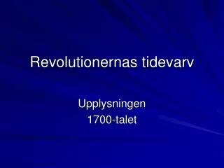 revolutionernas tidevarv