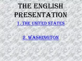 The english presentation
