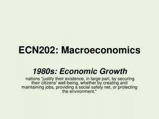 ECN202: Macroeconomics