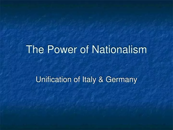 the power of nationalism