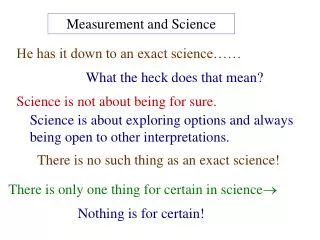 Measurement and Science
