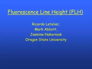 Fluorescence Line Height (FLH)