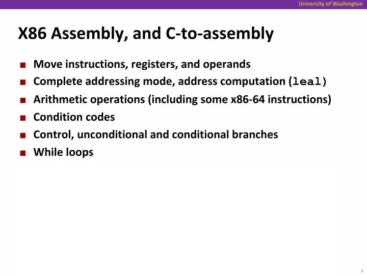 x86 assembly and c to assembly