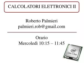 calcolatori elettronici ii