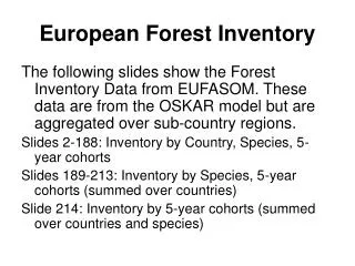 European Forest Inventory
