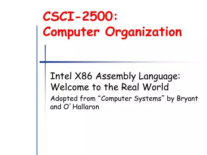 csci 2500 computer organization