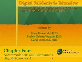 Chapter Four Accommodations and Adaptations: Digital Access for All