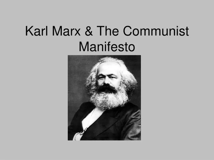 karl marx the communist manifesto