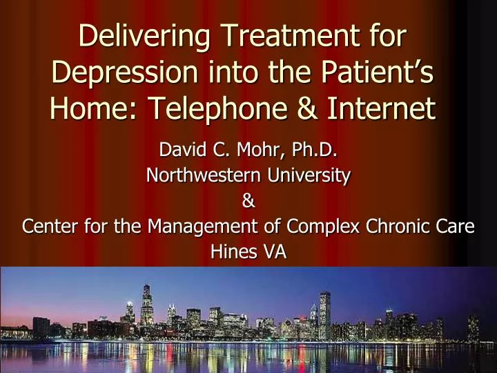 delivering treatment for depression into the patient s home telephone internet