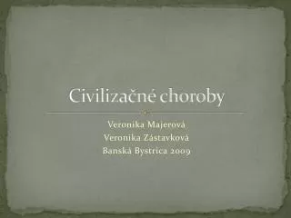 civiliza n choroby