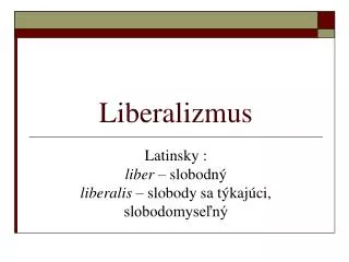 liberalizmus