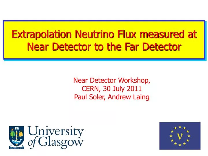 extrapolation neutrino flux measured at near detector to the far detector