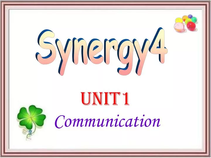 unit1 communication
